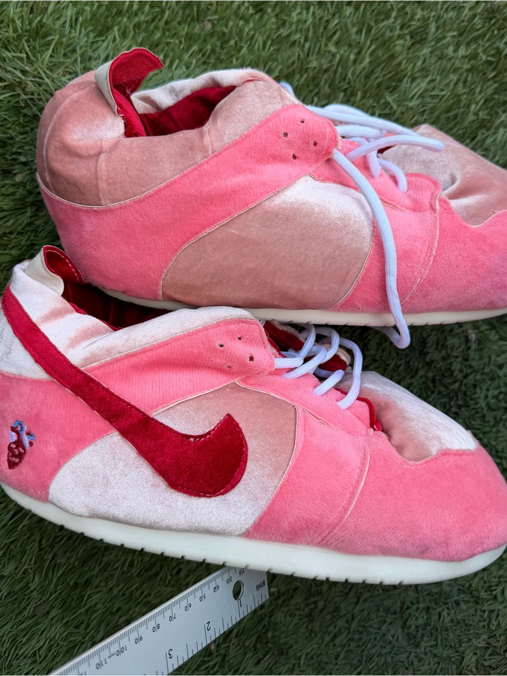 Nike Women’s Pink and Red Velvet High-Top Sneakers